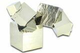 Shiny, Natural Pyrite Cube Cluster - Navajun, Spain #361806-1